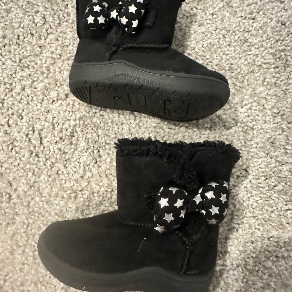 Black Star Bow baby Boots